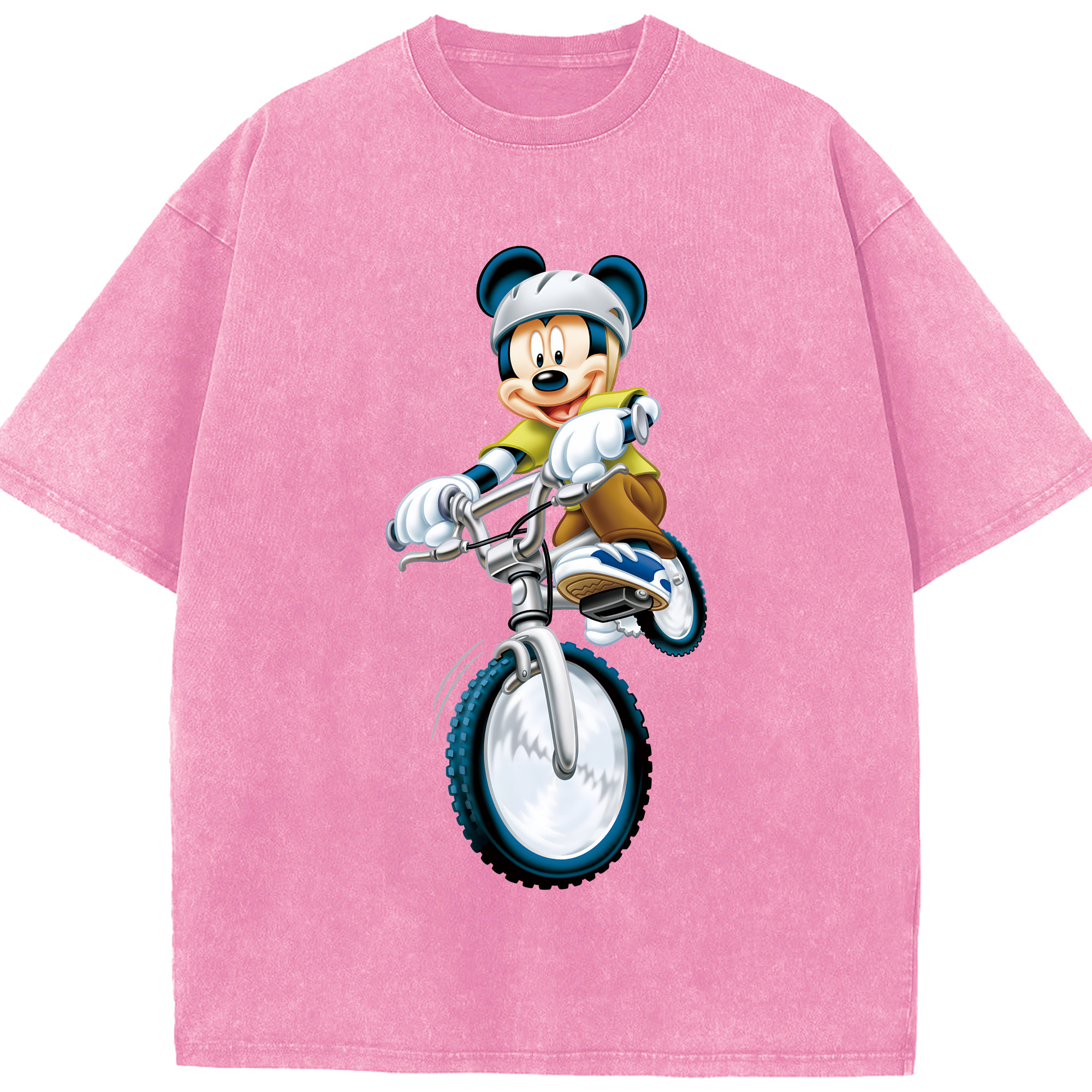 （画像用） ミッキーマウス Mickey Mouse 綿100% ヴィンテージ風 半袖Tシャツ（フロントプリント）